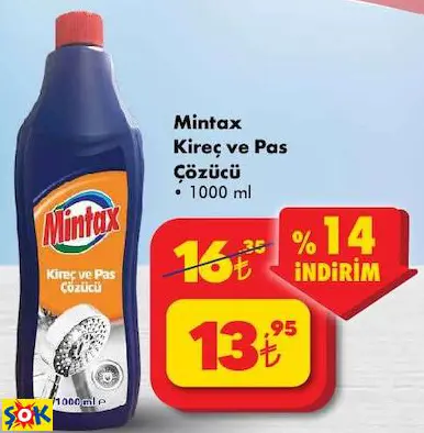 MİNTAX KİREÇ VE PAS ÇÖZÜCÜ